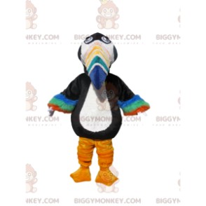 Costume de mascotte BIGGYMONKEY™ de toucan noir et blanc avec