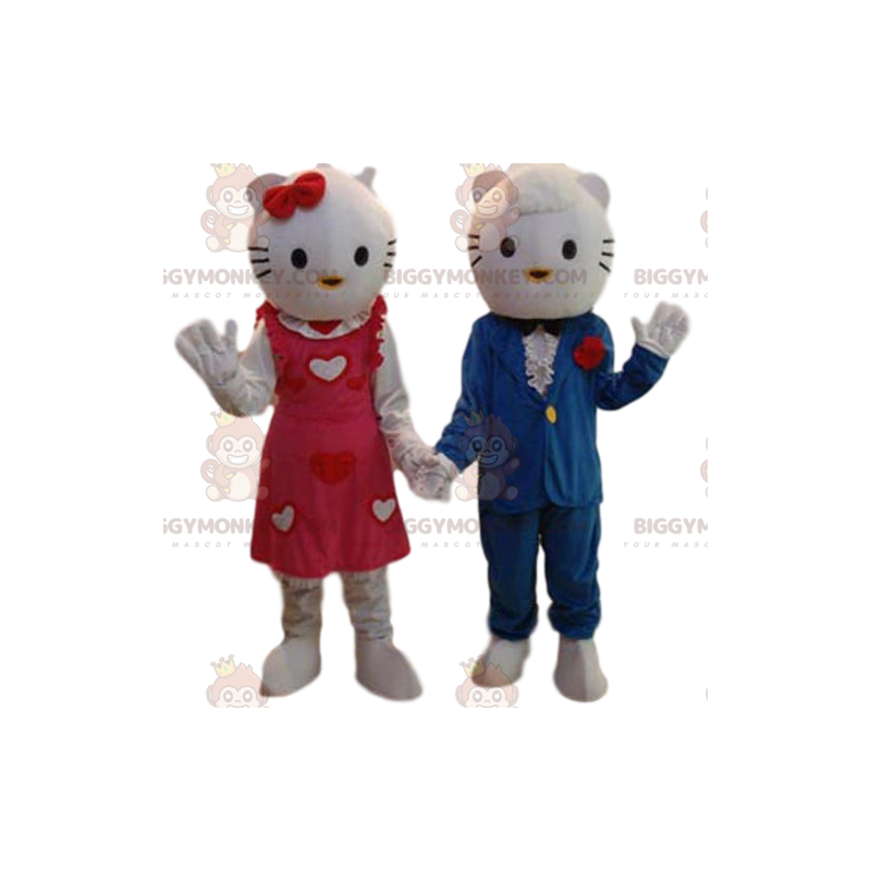 Duo de Costume de mascotte BIGGYMONKEY™ de Hello Kitty et son