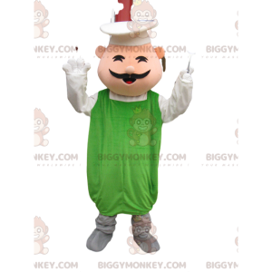 Chef BIGGYMONKEY™ Mascot Costume with Hat and Mustache -
