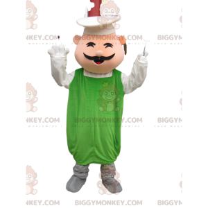 Costume da mascotte da chef BIGGYMONKEY™ con cappello e baffi -