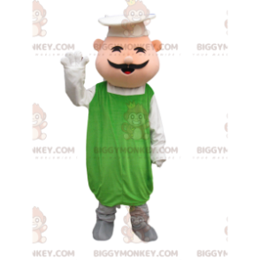 Chef BIGGYMONKEY™ Mascot Costume with Hat and Mustache -