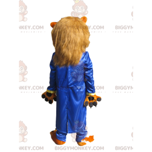 BIGGYMONKEY™ maskotkostume Fierce Lion med sorte horn -
