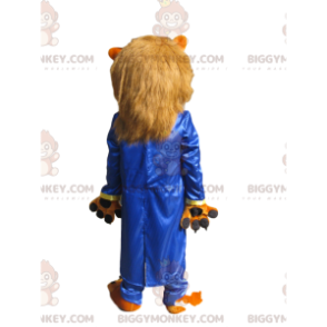 Costume de mascotte BIGGYMONKEY™ de lion féroce avec des cornes