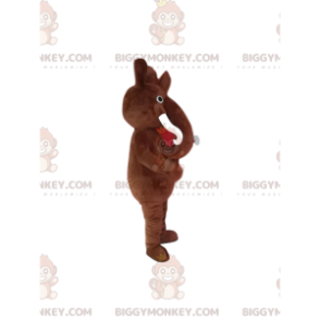 Στολή μασκότ BIGGYMONKEY™ Little Brown Mammoth με ωραίους