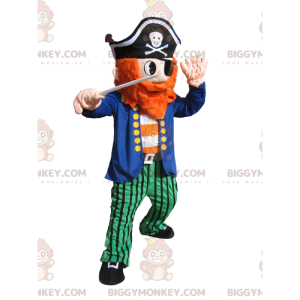Kostým maskota Barbarossa BIGGYMONKEY™ s pirátským kloboukem a