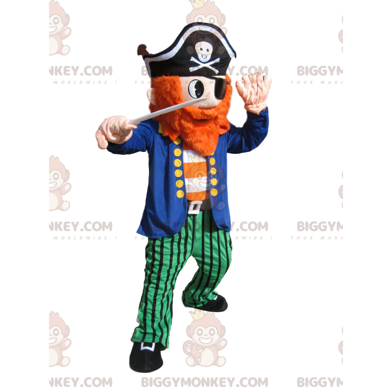 Costume de mascotte BIGGYMONKEY™ de Barberousse avec un chapeau