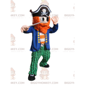 Barbarossa BIGGYMONKEY™ Mascot Costume with Pirate Hat and