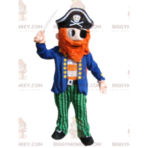 Barbarossa BIGGYMONKEY™ mascottekostuum met piratenhoed en