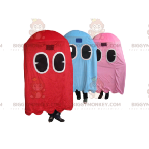 BIGGYMONKEY™ Mascot Costume Trio from the ghosts of Pacman, the