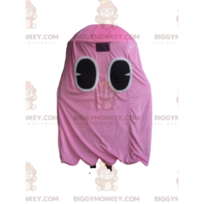 Costume de mascotte BIGGYMONKEY™ du fantôme rose de Pacman, le