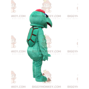 Costume de mascotte BIGGYMONKEY™ de tortue verte avec un museau