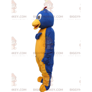 Disfraz de mascota pingüino azul y amarillo BIGGYMONKEY™ con