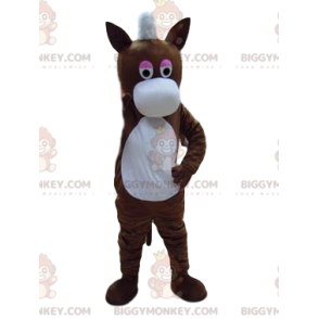 BIGGYMONKEY™ Mascot Costume Brown Donkey With Big White Muzzle