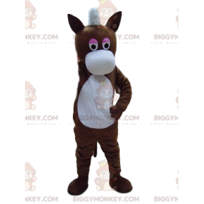 Costume de mascotte BIGGYMONKEY™ d'âne marron avec un gros