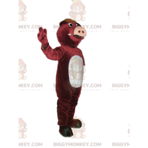 BIGGYMONKEY™ Costume da mascotte Cinghiale marrone con grande