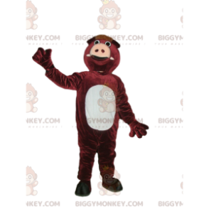 Costume de mascotte BIGGYMONKEY™ de sanglier marron avec un