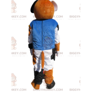 BIGGYMONKEY™ Costume da mascotte di cane tricolore con