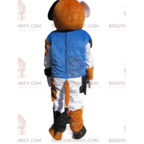 Costume de mascotte BIGGYMONKEY™ de chien tricolore avec un