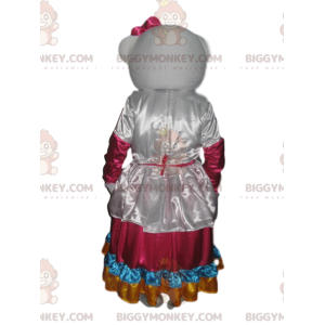 Hello Kitty BIGGYMONKEY™ mascottekostuum met witte en