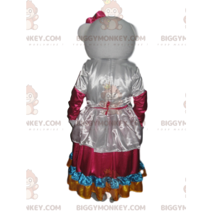 Traje de mascote Hello Kitty BIGGYMONKEY™ com vestido de cetim