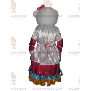 Traje de mascote Hello Kitty BIGGYMONKEY™ com vestido de cetim