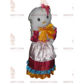 Traje de mascote Hello Kitty BIGGYMONKEY™ com vestido de cetim