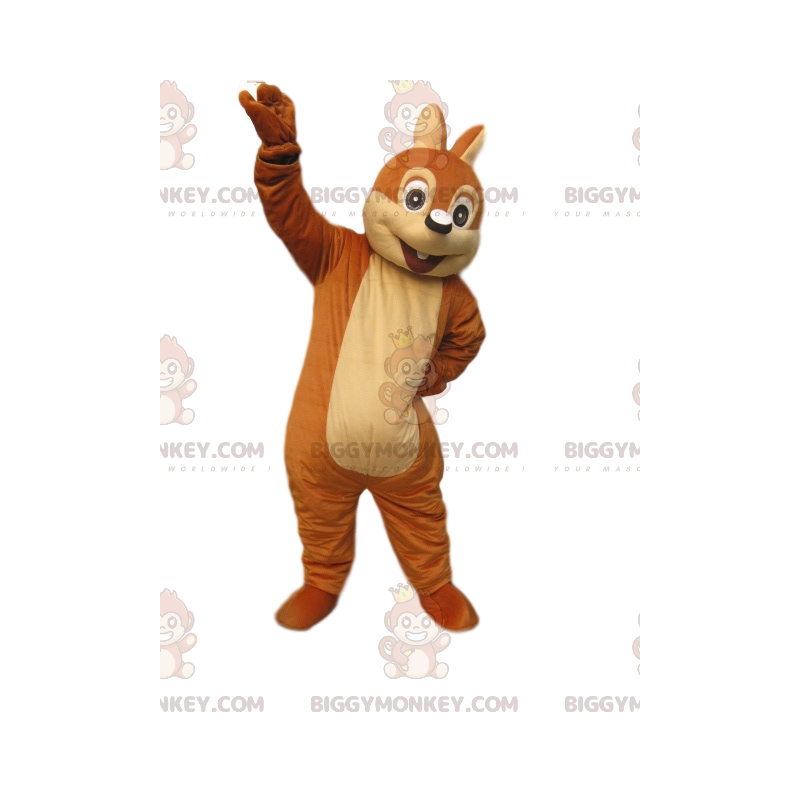 Very Enthusiastic Brown Squirrel BIGGYMONKEY™ Mascot Costume –