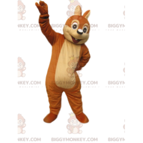 Meget entusiastisk brunt egern BIGGYMONKEY™ maskotkostume -