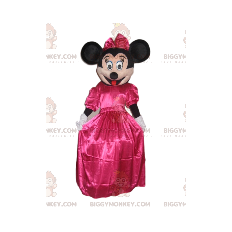 Minnie Mouse BIGGYMONKEY™ mascottekostuum met fuchsia satijnen