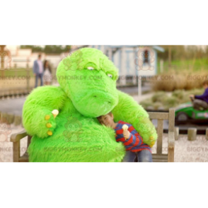 Costume da mascotte drago dinosauro mostro verde BIGGYMONKEY™ -