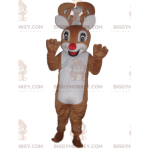 BIGGYMONKEY™ Costume da mascotte da renna divertente con un