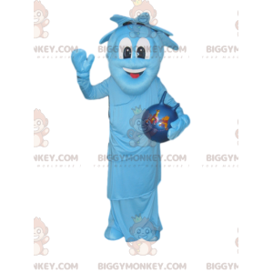 Costume de mascotte BIGGYMONKEY™ de personnage bleu très