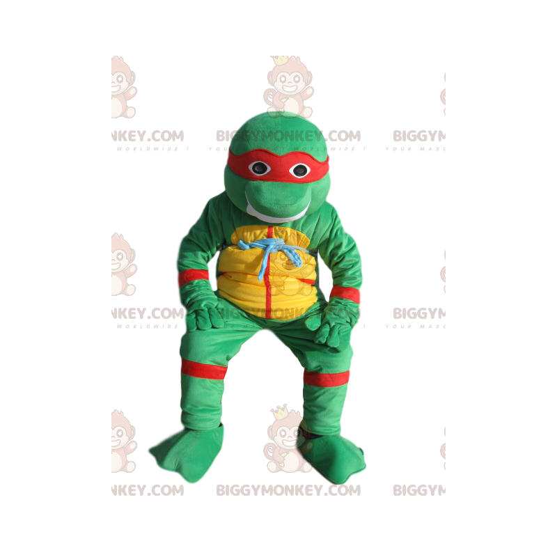 Krøjende Leonardo BIGGYMONKEY™ maskotkostume, teenage mutant