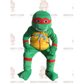 Costume de mascotte BIGGYMONKEY™ de Leonardo accroupi, des