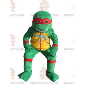 Traje de mascote Leonardo BIGGYMONKEY™ agachado, Tartarugas