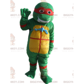 Costume mascotte Leonardo BIGGYMONKEY™ accovacciato, Tartarughe