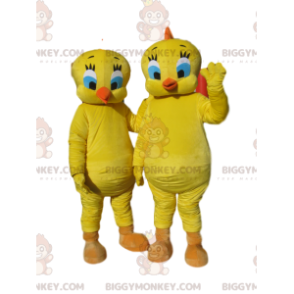 Duet kostiumów maskotek Tweety BIGGYMONKEY™, z kreskówki Tweety