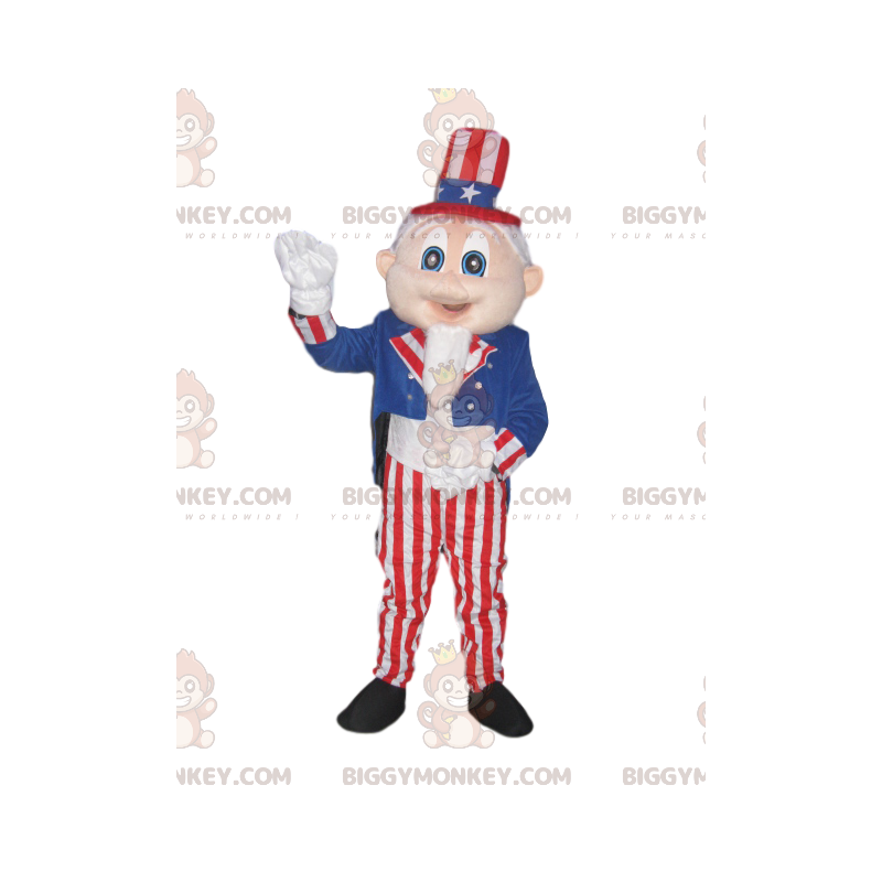 Men's BIGGYMONKEY™ Mascot Costume with American Colors Suit and