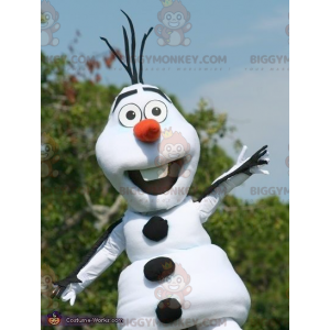 Costume de mascotte BIGGYMONKEY™ de bonhomme de neige blanc et