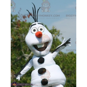 Disfraz de mascota BIGGYMONKEY™ de muñeco de nieve blanco y