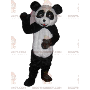 BIGGYMONKEY™ Costume da mascotte di Panda bianco e nero con