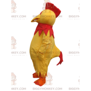 BIGGYMONKEY™ Costume da mascotte Pollo giallo con stemma rosso