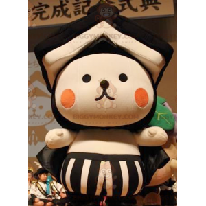 Teddybeer BIGGYMONKEY™ mascottekostuum met dak - Aziatisch