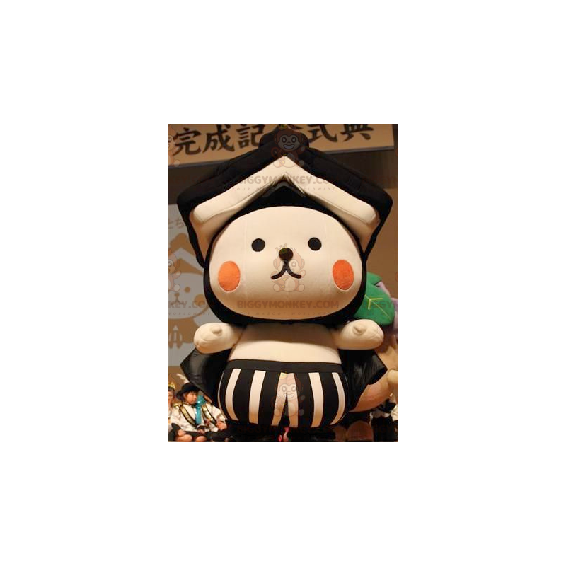 Teddy Bear BIGGYMONKEY™ Mascot Costume with Roof - Asian