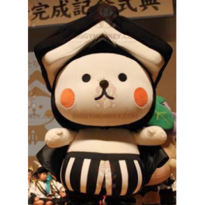 Teddybär BIGGYMONKEY™ Maskottchenkostüm mit Dach - Asiatisches