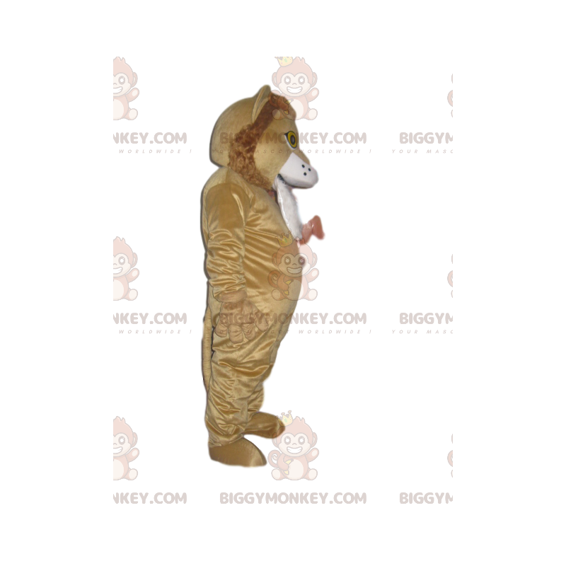 Lion BIGGYMONKEY™ Mascot Costume with Cute Curly Mane –