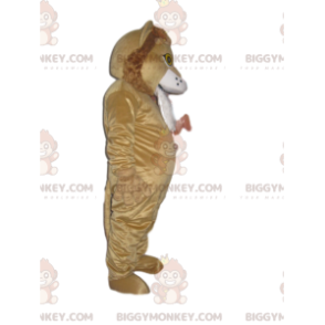 Leeuw BIGGYMONKEY™ mascottekostuum met schattige krullende