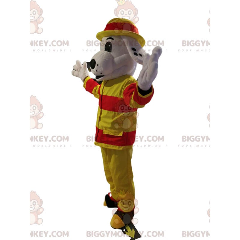 BIGGYMONKEY™ Costume da mascotte Cane bianco in costume da