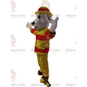 BIGGYMONKEY™ Costume da mascotte Cane bianco in costume da