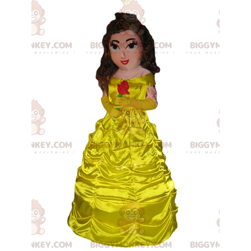 Prinses Belle BIGGYMONKEY™-mascottekostuum van Belle en het